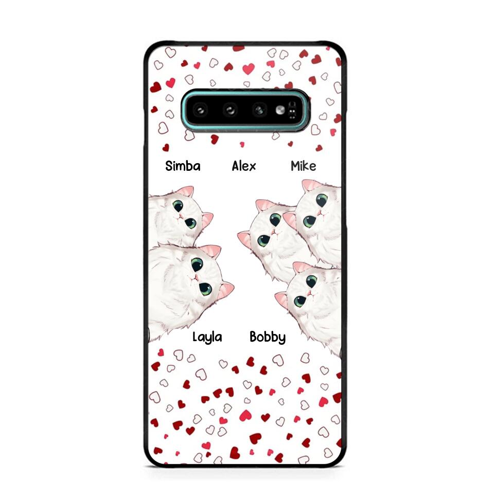 Personalized Cat Lovers Heart Phonecase Printed 23FEB-VD13