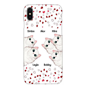 Personalized Cat Lovers Heart Phonecase Printed 23FEB-VD13