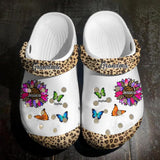 Personalized Grandma Sunflower & Butterflys with Kid's Name Clog Slipper Shoes Printed PNDT1402