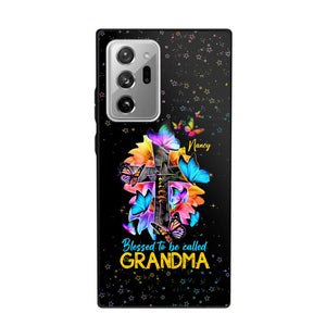 Personalized Butterfly Blessed To Be Called Grandma & Kid's Name Phonecase Printed PNHQ1602