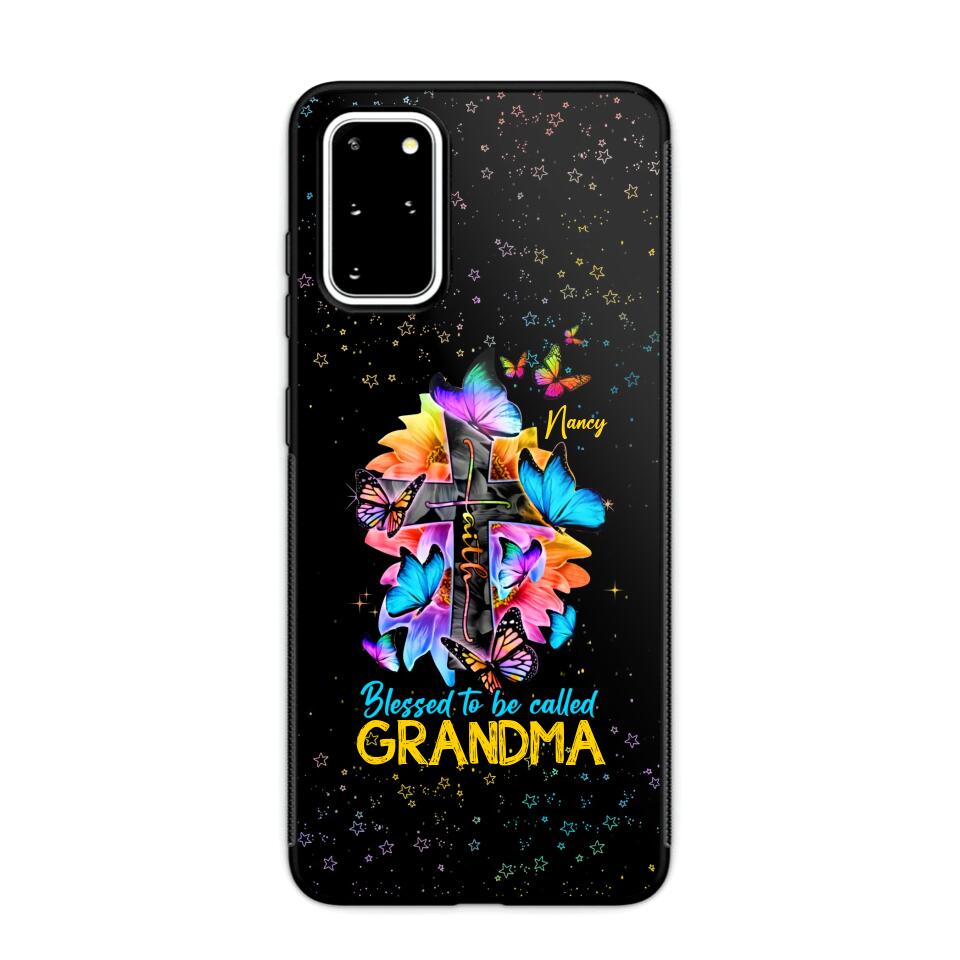 Personalized Butterfly Blessed To Be Called Grandma & Kid's Name Phonecase Printed PNHQ1602