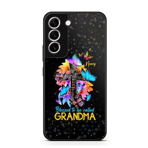 Personalized Butterfly Blessed To Be Called Grandma & Kid's Name Phonecase Printed PNHQ1602