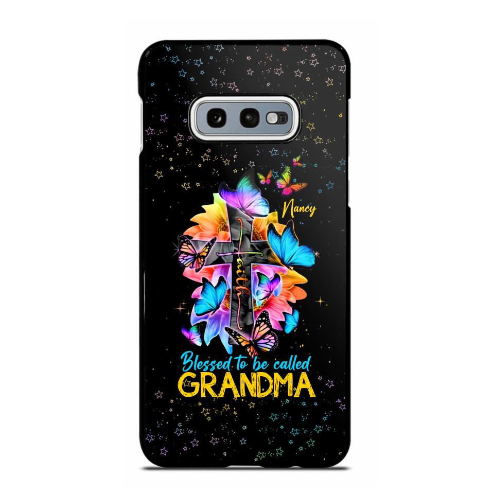 Personalized Butterfly Blessed To Be Called Grandma & Kid's Name Phonecase Printed PNHQ1602