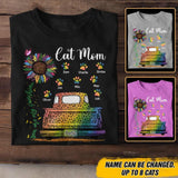 Personalized Cat Mom You Are My Sunshine Colorful Truck Paw Tshirt Printed PNVD1602