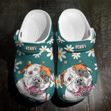 Personalized Hippie Flower child Dog lover Clog Slipper Shoes Printed QTHQ1802