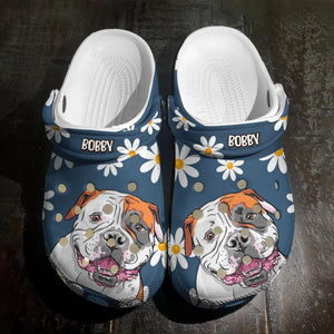 Personalized Hippie Flower child Dog lover Clog Slipper Shoes Printed QTHQ1802