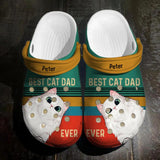 Personalized Best Cat Dad Ever Clog Slipper Shoes Printed 23FEB-VD17