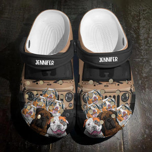 Personalized Jeep Dog Lovers Clog Slipper Shoes  Printed 23FEB-DT17