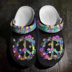 Personalized Every Little Thing Is Gonna Be Alright Hippie Clog Slipper Shoes Printed PNVD1702