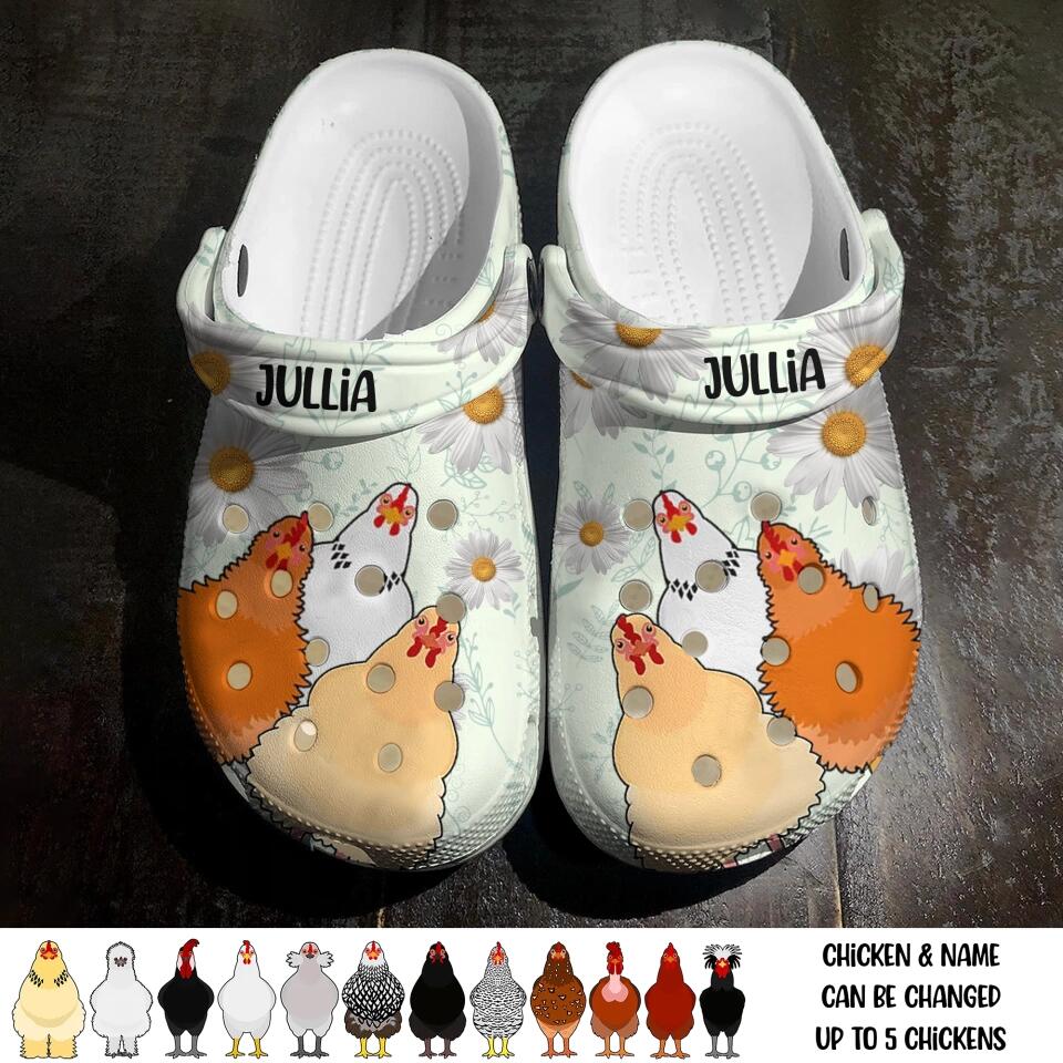 Personalized Chicken Lovers Clog Slipper Shoes Printed 2002QTDT