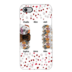 Personalized Hearts Dog Lovers Phonecase Printed 23FEB-VD20