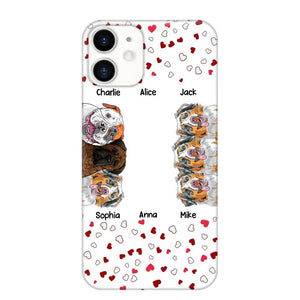 Personalized Hearts Dog Lovers Phonecase Printed 23FEB-VD20