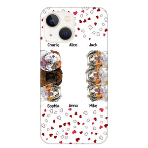 Personalized Hearts Dog Lovers Phonecase Printed 23FEB-VD20