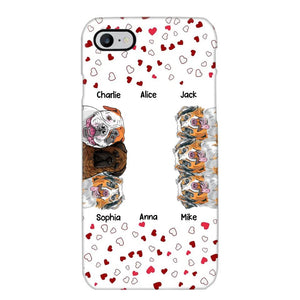 Personalized Hearts Dog Lovers Phonecase Printed 23FEB-VD20