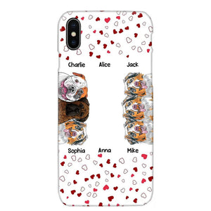 Personalized Hearts Dog Lovers Phonecase Printed 23FEB-VD20