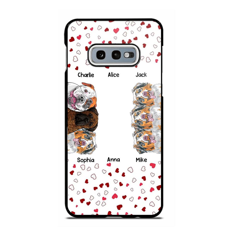 Personalized Hearts Dog Lovers Phonecase Printed 23FEB-VD20