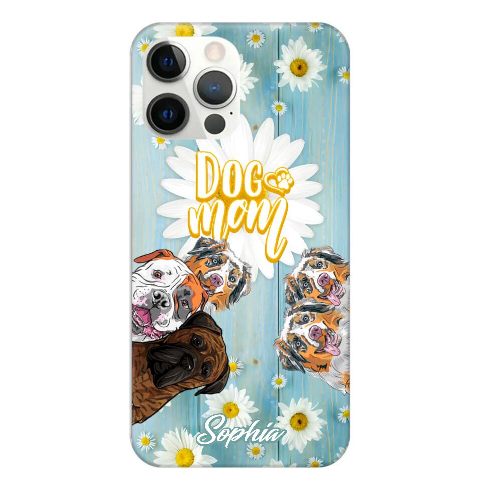 Personalized Flowers Dog Mom Dog Lovers Phonecase Printed QTHQ2002