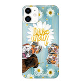 Personalized Flowers Dog Mom Dog Lovers Phonecase Printed QTHQ2002