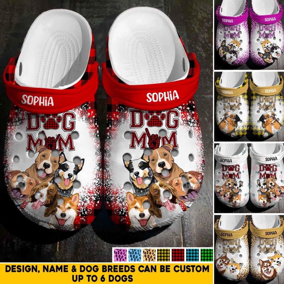 Personalized Dog Mom Color Clog Slipper Shoes Printed 23FEB-HQ20