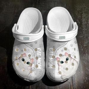 Personalized Cat Mom Clog Slipper Shoes Printed QTDT2102