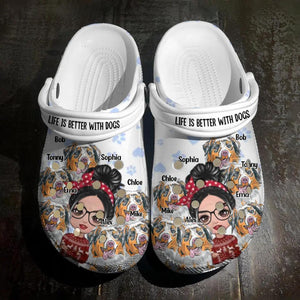 Personalized Life Is Better With Dogs Clog Slipper Shoes Printed 23FEB-DT20