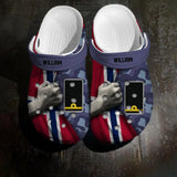 Personalized Norwegian Veteran/Soldier Rank Camo Flag Clog Slipper Shoes Printed 23FEB-HQ20