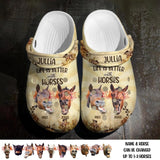 Personalized Life is Better with Horses Clog Slipper Shoes Printed PNDT2002