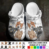 Personalized Pitbull Dog Lovers Paw Clog Slipper Shoes Printed 23FEB-HQ21