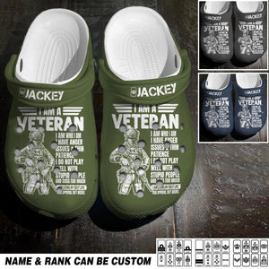 Personalized Australian Veteran/Soldier, I Am Who I Am Clog Slipper Shoes Printed QTHQ2202