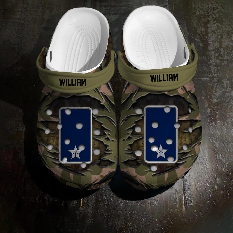 Personalized Norwegian Veteran/Soldier Rank Camo Clog Slipper Shoes Printed 23FEB-HQ24