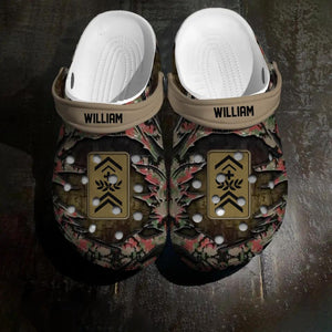 Personalized Swiss Veteran/Soldier Rank Camo Clog Slipper Shoes Printed 23FEB-HQ24