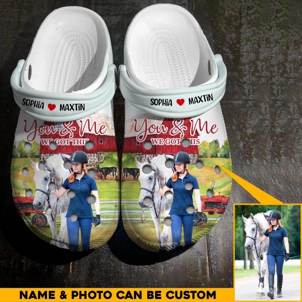 Personalized Upload photo Horse lovers Clog Slipper Shoes Printed QTHQ2402