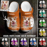 Personalized Upload Your Dog's Photo with Name Dog Lovers Gift Clog Slipper Shoes Printed 23FEB-DT24