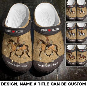 Personalized Horse Mom Riding Girl Just A Girl Who Loves Horse Clog Slipper Shoes Printed PNHQ2702