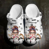 Personalized Cat Mom & Name Cat Lovers Gift Clog Slipper Shoes Printed PNDV2702