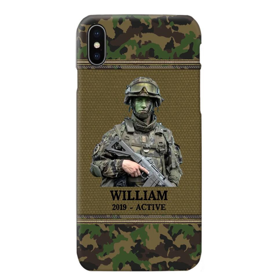 Personalized Upload Photo Swiss Veteran/Soldier Phonecase Printed 23FEB-HQ28