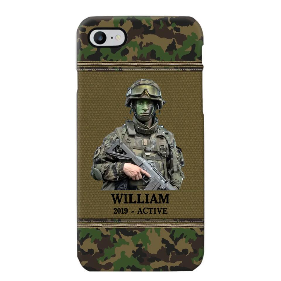 Personalized Upload Photo Swiss Veteran/Soldier Phonecase Printed 23FEB-HQ28