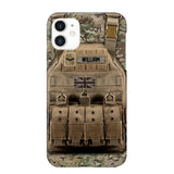 Personalized UK Veteran/Soldier Uniform Rank Camo Phonecase Printed 23MAR-DT01