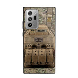 Personalized UK Veteran/Soldier Uniform Rank Camo Phonecase Printed 23MAR-DT01