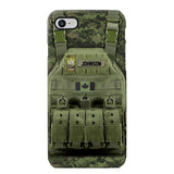 Personalized Canadian Veteran/Soldier Uniform Rank Camo Phonecase Printed 23MAR-DT01