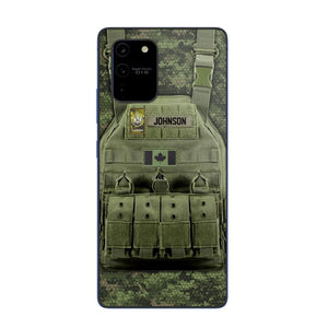 Personalized Canadian Veteran/Soldier Uniform Rank Camo Phonecase Printed 23MAR-DT01