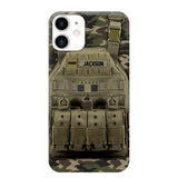 Personalized French Veteran/Soldier Uniform Rank Camo Phonecase Printed 23MAR-DT01