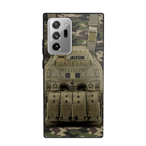 Personalized French Veteran/Soldier Uniform Rank Camo Phonecase Printed 23MAR-DT01