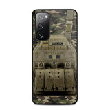 Personalized French Veteran/Soldier Uniform Rank Camo Phonecase Printed 23MAR-DT01