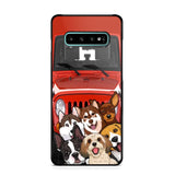 Personalized Dogs Jeep Background Dog Lovers Gift Phonecase Printed 23MAR-HQ01