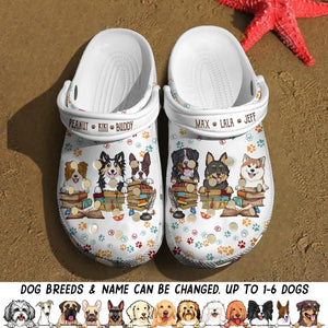 Personalized Dog Book Lovers Clog Slipper Shoes Printed PNDT0303