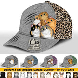 Personalized Cat Hair Don't Care Peaked Cap 3D Printed 23MAR-HQ03