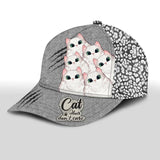 Personalized Cat Hair Don't Care Peaked Cap 3D Printed 23MAR-HQ03