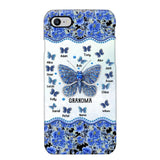 Personalized Butterflies & Flowers Grandma with Kid's Name Phonecase Printed 23MAR-DT04