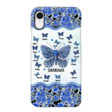 Personalized Butterflies & Flowers Grandma with Kid's Name Phonecase Printed 23MAR-DT04